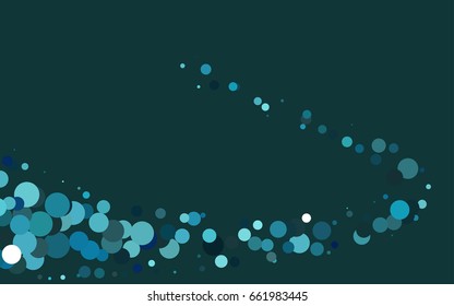 Light BLUE vector red banner with set of circles, dots. Donuts Background. Creative Design Template. Technological halftone illustration.