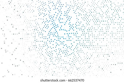 Light BLUE vector red banner with set of circles, dots. Donuts Background. Creative Design Template. Technological halftone illustration.