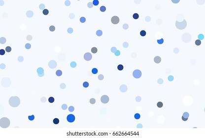 Light BLUE vector red banner with set of circles, dots. Donuts Background. Creative Design Template. Technological halftone illustration.