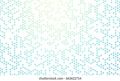 Light BLUE vector red banner with set of circles, dots. Donuts Background. Creative Design Template. Technological halftone illustration.