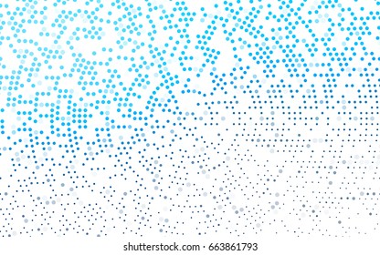 Light BLUE vector red banner with set of circles, dots. Donuts Background. Creative Design Template. Technological halftone illustration.