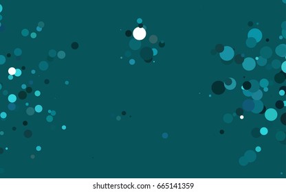 Light BLUE vector red banner with set of circles, dots. Donuts Background. Creative Design Template. Technological halftone illustration.