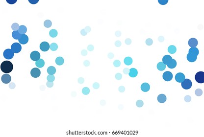 Light BLUE vector red banner with set of circles, dots. Donuts Background. Creative Design Template. Technological halftone illustration.