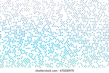 Light BLUE vector red banner with set of circles, dots. Donuts Background. Creative Design Template. Technological halftone illustration.