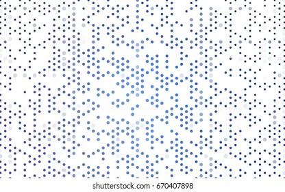 Light BLUE vector red banner with set of circles, dots. Donuts Background. Creative Design Template. Technological halftone illustration.
