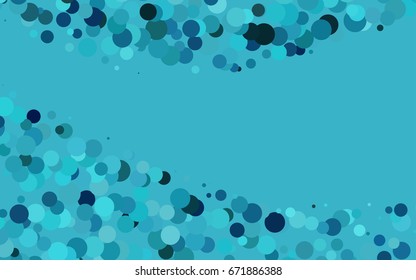Light BLUE vector red banner with set of circles, dots. Donuts Background. Creative Design Template. Technological halftone illustration.