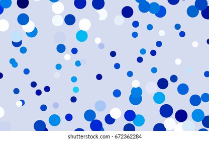 Light BLUE vector red banner with set of circles, dots. Donuts Background. Creative Design Template. Technological halftone illustration.