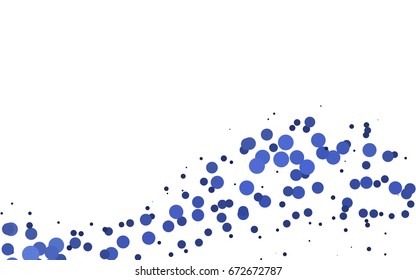 Light BLUE vector red banner with set of circles, dots. Donuts Background. Creative Design Template. Technological halftone illustration.