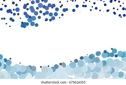 Light BLUE vector red banner with set of circles, dots. Donuts Background. Creative Design Template. Technological halftone illustration.