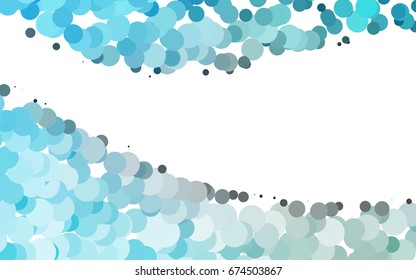 Light BLUE vector red banner with set of circles, dots. Donuts Background. Creative Design Template. Technological halftone illustration.