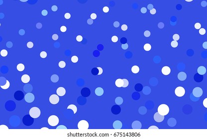 Light BLUE vector red banner with set of circles, dots. Donuts Background. Creative Design Template. Technological halftone illustration.