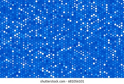 Light BLUE vector red banner with set of circles, dots. Donuts Background. Creative Design Template. Technological halftone illustration.