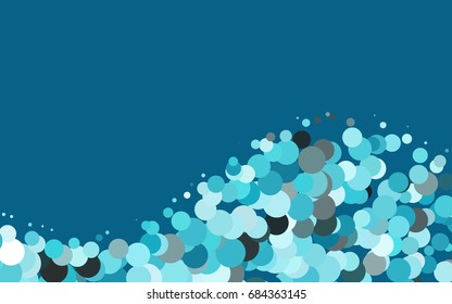 Light BLUE vector red banner with set of circles, dots. Donuts Background. Creative Design Template. Technological halftone illustration.