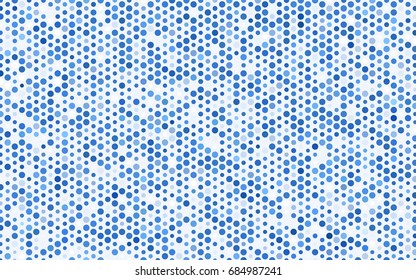 Light BLUE vector red banner with set of circles, dots. Donuts Background. Creative Design Template. Technological halftone illustration.