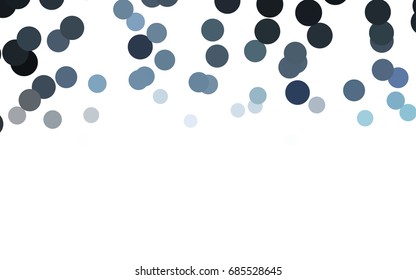Light BLUE vector red banner with set of circles, dots. Donuts Background. Creative Design Template. Technological halftone illustration.