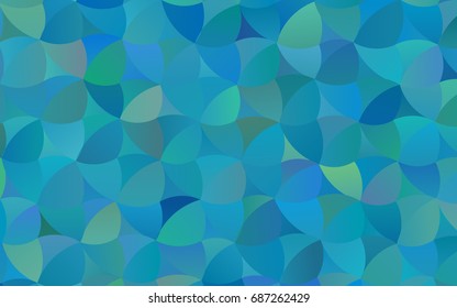 Light BLUE vector red banner with set of circles, dots. Creative Design Template. Technological halftone illustration.
