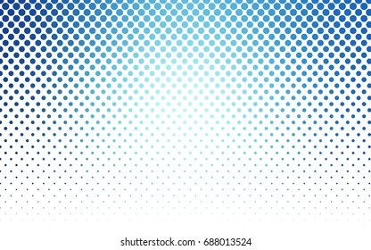 Light BLUE vector red banner with set of circles, dots. Donuts Background. Creative Design Template. Technological halftone illustration.