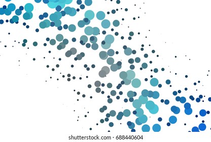 Light BLUE vector red banner with set of circles, dots. Donuts Background. Creative Design Template. Technological halftone illustration.