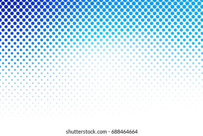 Light BLUE vector red banner with set of circles, dots. Donuts Background. Creative Design Template. Technological halftone illustration.