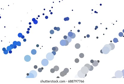 Light BLUE vector red banner with set of circles, dots. Donuts Background. Creative Design Template. Technological halftone illustration.