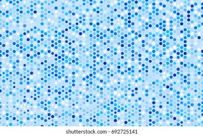 Light BLUE vector red banner with set of circles, dots. Donuts Background. Creative Design Template. Technological halftone illustration.