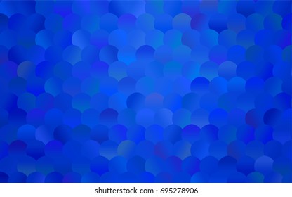 Light BLUE vector red banner with set of circles, dots. Donuts Background. Creative Design Template. Technological halftone illustration.