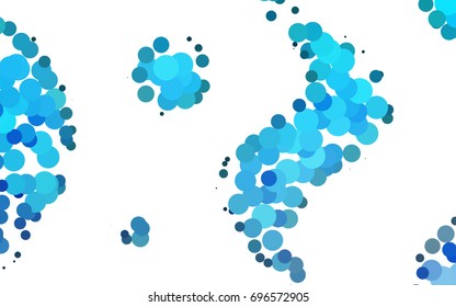 Light BLUE vector red banner with set of circles, dots. Donuts Background. Creative Design Template. Technological halftone illustration.