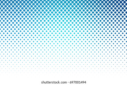Light BLUE vector red banner with set of circles, dots. Donuts Background. Creative Design Template. Technological halftone illustration.