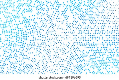 Light BLUE vector red banner with set of circles, dots. Donuts Background. Creative Design Template. Technological halftone illustration.