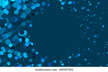 Light BLUE vector red banner with set of circles, dots. Donuts Background. Creative Design Template. Technological halftone illustration.