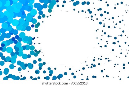 Light BLUE vector red banner with set of circles, dots. Donuts Background. Creative Design Template. Technological halftone illustration.