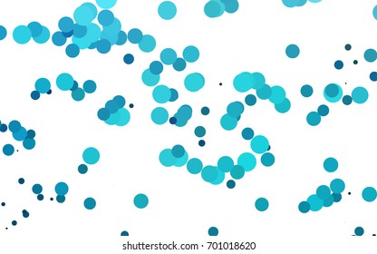Light BLUE vector red banner with set of circles, dots. Donuts Background. Creative Design Template. Technological halftone illustration.