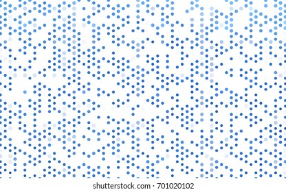 Light BLUE vector red banner with set of circles, dots. Donuts Background. Creative Design Template. Technological halftone illustration.