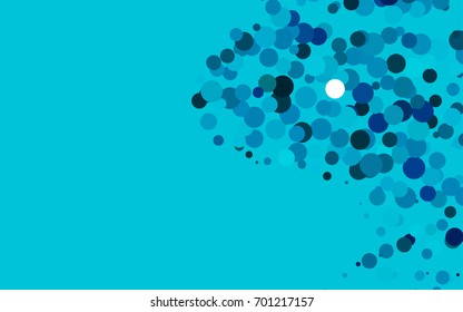 Light BLUE vector red banner with set of circles, dots. Donuts Background. Creative Design Template. Technological halftone illustration.