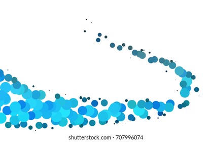 Light BLUE vector red banner with set of circles, dots. Donuts Background. Creative Design Template. Technological halftone illustration.