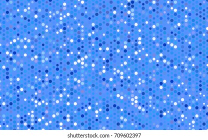 Light BLUE vector red banner with set of circles, dots. Donuts Background. Creative Design Template. Technological halftone illustration.