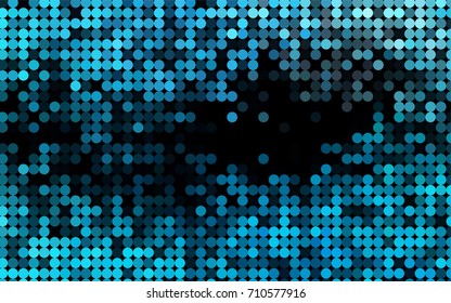 Light BLUE vector red banner with set of circles, dots. Donuts Background. Creative Design Template. Technological halftone illustration.