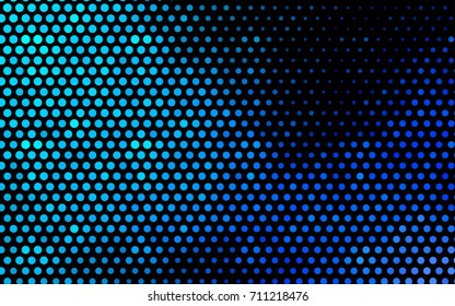 Light BLUE vector red banner with set of circles, dots. Donuts Background. Creative Design Template. Technological halftone illustration.