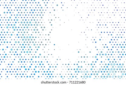 Light BLUE vector red banner with set of circles, dots. Donuts Background. Creative Design Template. Technological halftone illustration.