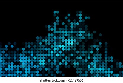 Light BLUE vector red banner with set of circles, dots. Donuts Background. Creative Design Template. Technological halftone illustration.