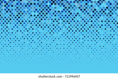 Light BLUE vector red banner with set of circles, dots. Donuts Background. Creative Design Template. Technological halftone illustration.