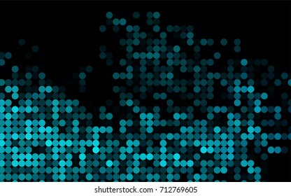 Light BLUE vector red banner with set of circles, dots. Donuts Background. Creative Design Template. Technological halftone illustration.