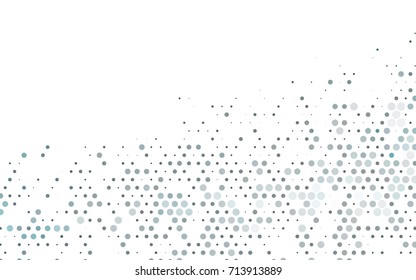 Light BLUE vector red banner with set of circles, dots. Technological halftone illustration.