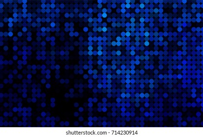 Light BLUE vector red banner with set of circles, dots. Donuts Background. Creative Design Template. Technological halftone illustration.