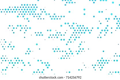 Light BLUE vector red banner with set of circles, dots. Donuts Background. Creative Design Template. Technological halftone illustration.