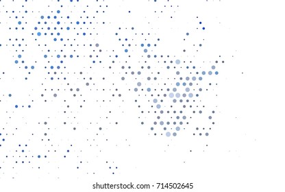 Light BLUE vector red banner with set of circles, dots. Donuts Background. Creative Design Template. Technological halftone illustration.