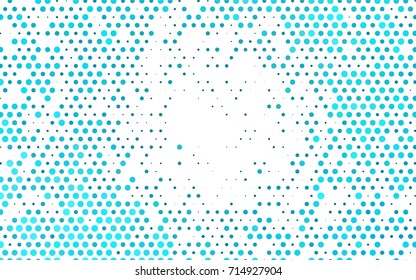 Light BLUE vector red banner with set of circles, dots. Donuts Background. Creative Design Template. Technological halftone illustration.