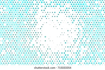 Light BLUE vector red banner with set of circles, dots. Donuts Background. Creative Design Template. Technological halftone illustration.
