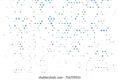 Light BLUE vector red banner with set of circles, dots. Donuts Background. Creative Design Template. Technological halftone illustration.