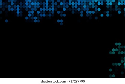 Light BLUE vector red banner with set of circles, dots. Donuts Background. Creative Design Template. Technological halftone illustration.